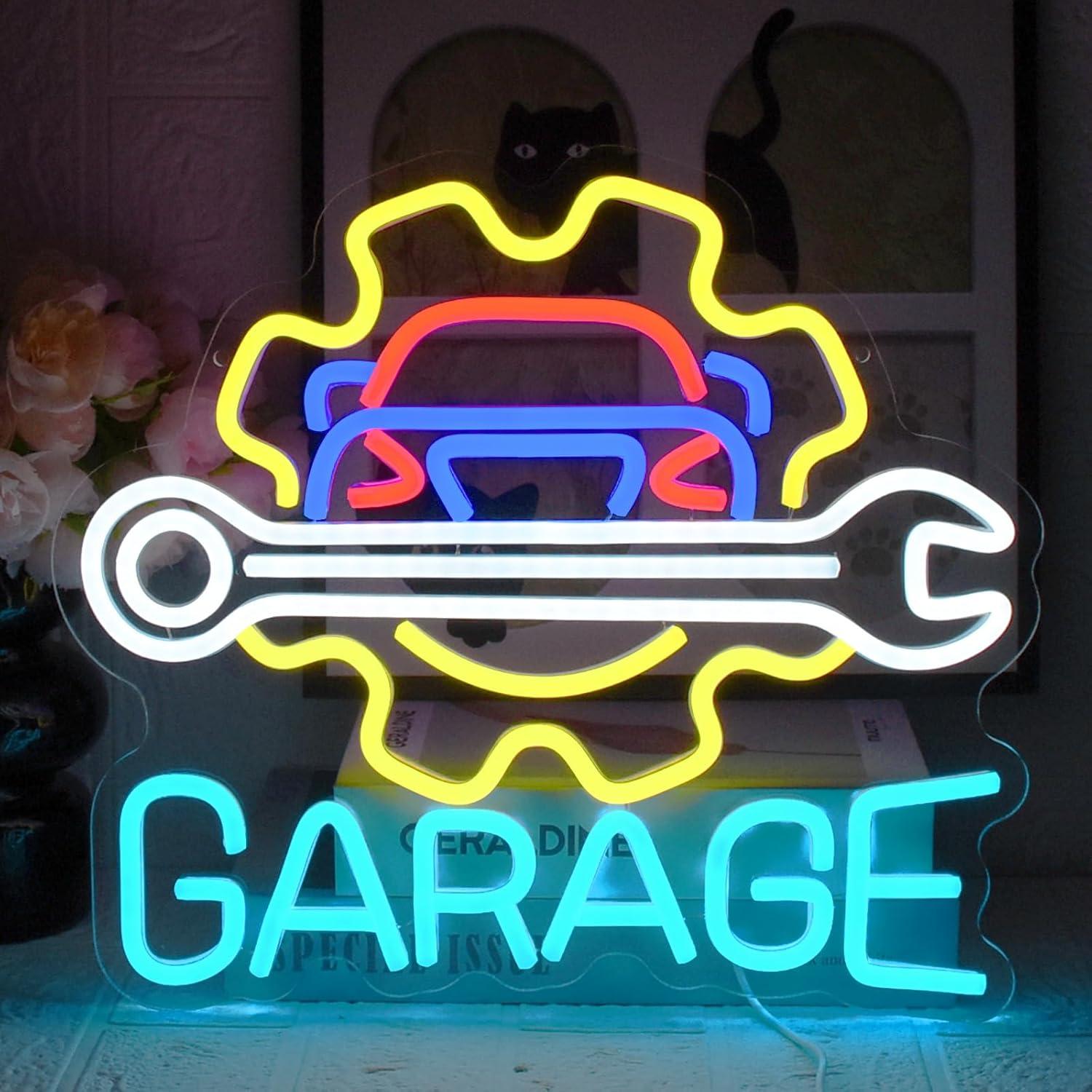 Auto Repair Shop - 차고 네온사인 USB 전원 LED 디밍