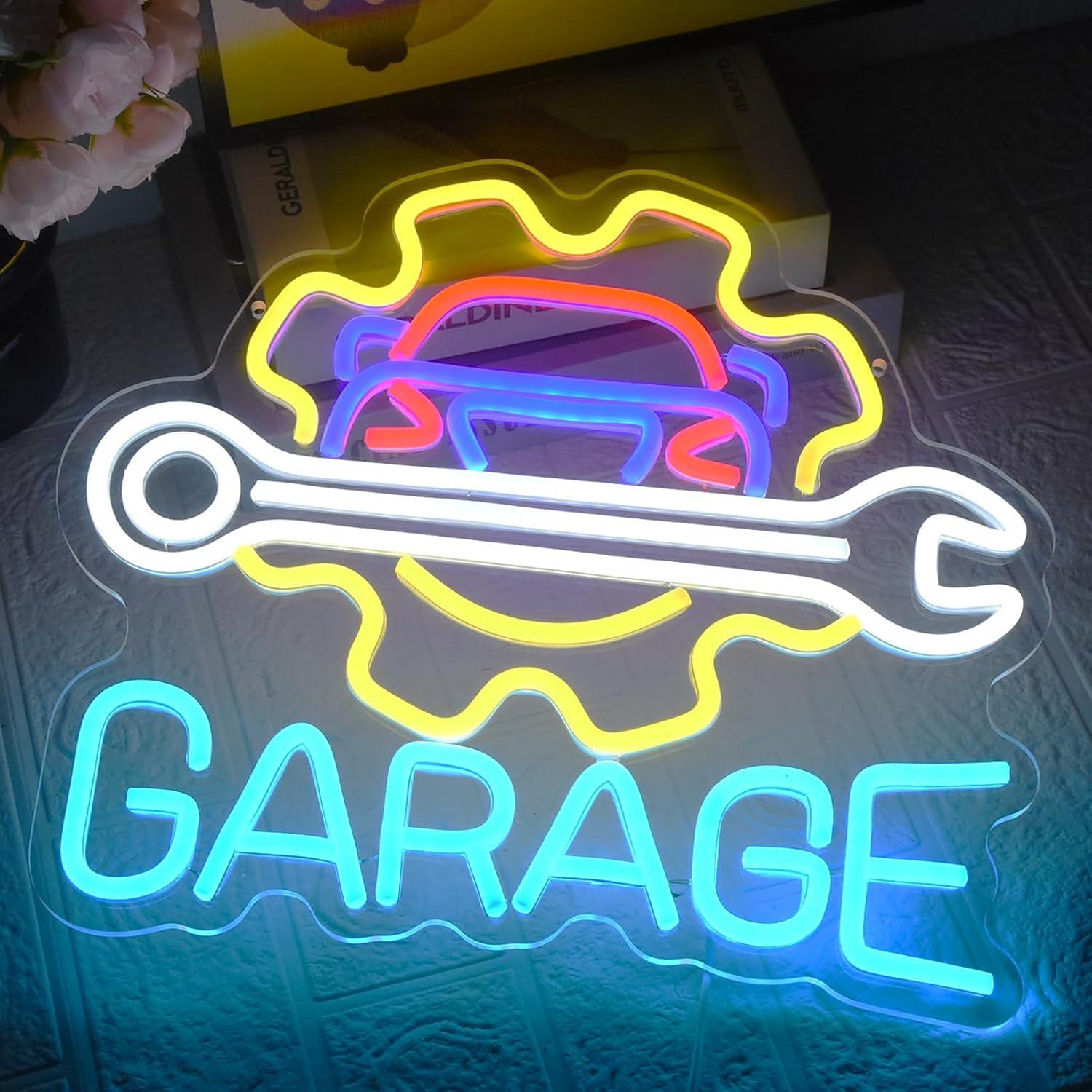 차고 네온사인 USB 전원 LED 디밍 가능 네온 조명 - Auto Repair Shop 리뷰 및 가격